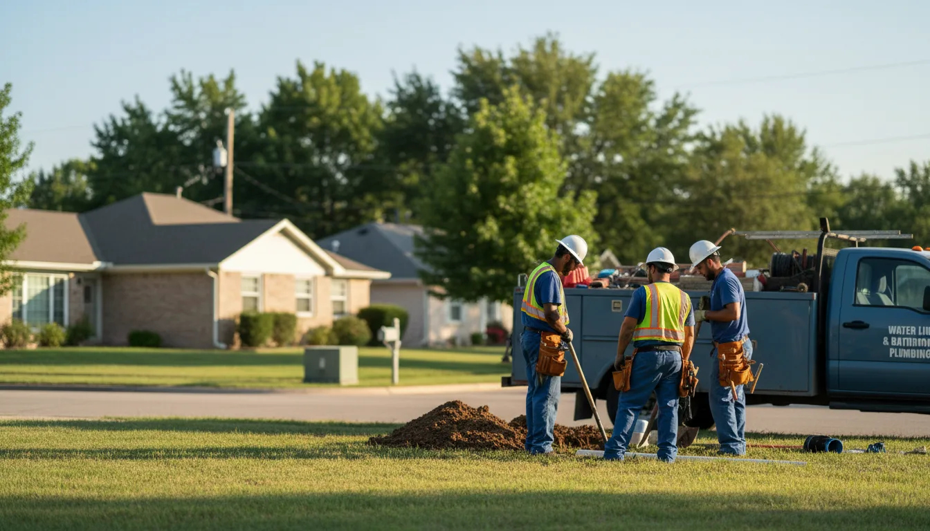 Residential water line and bathroom plumbing service in Scotts Hill, TN